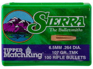 Sierra 7407 Tipped MatchKing  6.5Creedmoor 107gr Tipped MatchKing 100/Box