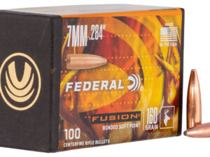 Federal FB284F3 Fusion Component  7mm .284 160 gr Fusion Soft Point 100 Per Box/ 4 Case