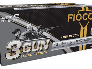 Fiocchi 12BK3G00 3-Gun Match Legacy Series 12Gauge 2.75" 9Pellets 00Buck Shot 10 Per Box/25 Case