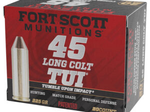Fort Scott Munitions 45LC225SCV Tumble Upon Impact (TUI)  45LongColt 225gr Solid Copper Spun 20 Per Box/25 Case