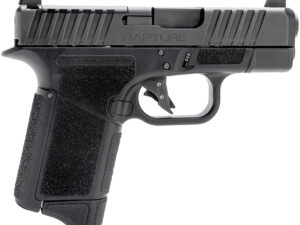 Gforce Arms GF932512 Rapture  Sub-Compact 9mm Luger 12+1 3.25" Black Steel Barrel, Black Optic Cut/Serrated Slide, Polymer Frame, Black Textured Grip