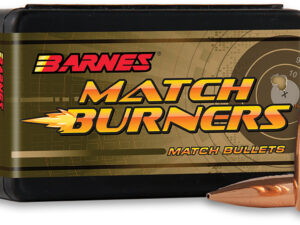 Barnes Bullets 32050 Match Burners  22Cal 77gr Match Burners Boat Tail 100 Per Box/10 Case