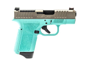 Gforce Arms GF932512RN Rapture  Sub-Compact Frame 9mm Luger 12+1 3.25" Black Barrel, Nickel Steel Optic Cut/Serrated Slide, Robin Egg Blue Cerakote Polymer Frame, Shield RMSc/RMR Footprint