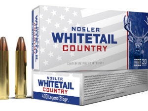 Nosler 40138 Whitetail Country  400Legend 215gr 20 Per Box/10 Case