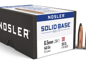 Nosler 38052 Solid Base  6.5mm 140gr Soft Point 50CT