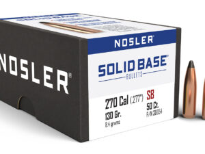 Nosler 38054 Solid Base  270Cal 130gr Soft Point 50CT
