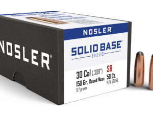 Nosler 38058 Solid Base  30Cal 150gr Round Nose 50CT