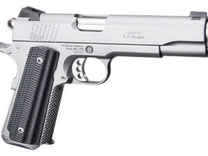Ed Brown BASESS2A 1911 2nd Amendment 45 ACP 5" Stainless Steel Barrel, Serrated Slide & Frame, Black Alien G10 Grip, Right Hand