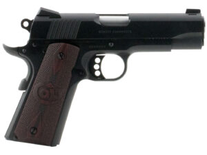 Colt Mfg O4940XE Commander Combat 45 ACP 8+1 4.25" Black Steel Barrel, Blued Serrated Slide & Carbon Steel Frame w/Beavertail, Black Cherry Checkered G10 Grips, Ambidextrous