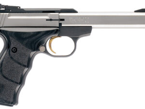 Browning 051427490 Buck Mark Plus *CA Compliant 22 LR 10+1 5.50" Slab Side Barrel, Serrated SS Slide, Matte Black Aluminum Frame, Black Laminate Wood Grips