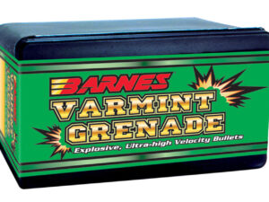 Barnes Bullets 30171 Varmint Grenade Ultra High Velocity 22Cal 36gr Flat Base Hollow Point 100/Box