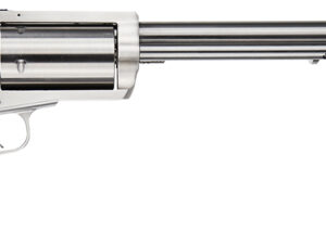 Magnum Research BFR4570 BFR Long Cylinder Large Frame 45-70 Gov 5 Shot, 10" Brushed Stainless Steel Barrel, Cylinder & Frame, Black Rubber Grip, Exposed Hammer