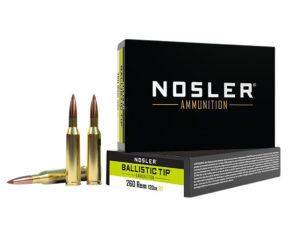 Nosler 40056 Ballistic Tip  260Rem 120gr Spitzer Ballistic Tip 20 Per Box/10 Case
