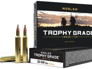 Nosler 60064 Trophy Grade  300RUM 165gr Nosler Spitzer Partition 20 Per Box/10 Case