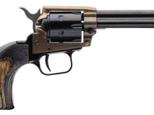 Heritage Mfg RR22MCH4 Rough Rider  22 LR/22 WMR 6 Shot, 4.75" Black Steel Barrel & Cylinder Simulated Case Hardened Zinc Alloy Frame, Camo Laminate Grip, Hammer/Thumb Safety, Exposed Hammer