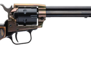 Heritage Mfg RR22MCH6 Rough Rider  22 LR/22 WMR 6 Shot, 6.50" Black Steel Barrel & Cylinder, Simulated Case Hardened Zinc Alloy Frame, Camo Laminate Grip, Hammer/Thumb Safety, Exposed Hammer