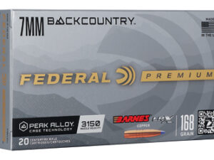 FED GLD MDL BARN 7MM BC 168GR 20/200