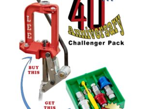 Lee Challenger III Single Stage Press 40th Anniversary Pack with Breech Carb 3-Die Set .38 Spl/.357 Mag