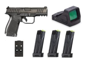 Rost Martin RM1C Handgun Bundle 9mm Luger 15rd (1) & 17rd (3) Magazines 4" Barrel Black Viridian Red Dot Pistol Case