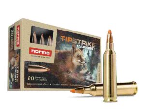 Norma TipStrike Rifle Ammunition .22-250 Rem 55gr PT 3576 fps 20/ct