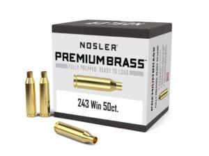 Nosler Unprimed Brass Rifle Cartridge Cases .243 Win 50/ct