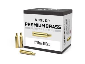 Nosler Unprimed Brass Rifle Cartridge Cases .17 Rem 100/ct