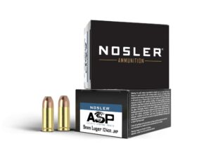 Nosler Match Grade Handgun Ammo 9mm Luger 124 gr JHP 1150 fps 20/ct