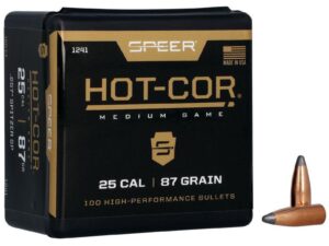 Speer Hot-Cor Rifle Bullets .25 cal .257" 87 gr SSP 100/ct