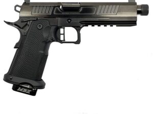 Alpha Foxtrot AF1911 Romulus Handgun 9mm Luger 17 & 20rd Magazines 5" Threaded Barrel Polished DLC Black RMSc Cut