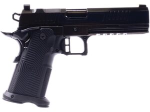 Alpha Foxtrot AF1911 Romulus Handgun 9mm Luger 17 & 20rd Magazines 5" Bull Barrel Polished DLC Black RMSc Cut