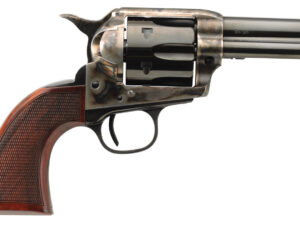 Taylors & Company 556217DE Short Stroke Runnin Iron Deluxe 45 Colt (LC) 6rd 3.50" Blued Cylinder & Barrel Color Case Hardened Steel Frame Checkered Walnut Grip (Taylor Tuned)