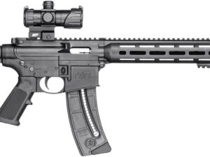 Smith & Wesson 12722 M&P15 Sport OR 22 LR 25+1 16.50" Matte Black Barrel, Optic Ready w/Red & Green Dot Optic Receiver, Black 6 Position Stock