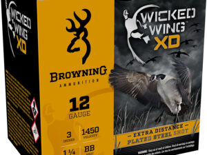 Browning Ammo B193411230 Wicked Wing XD  12Gauge 3" 1 1/4oz BBShot 25 Per Box/10 Case