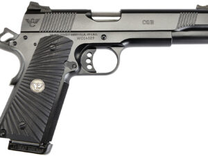 Wilson Combat CQBFS9 1911 CQB Full Size Frame 9mm Luger 10+1 5" Match Grade Barrel, Black Serrated Carbon Steel Slide, Black Armor-Tuff Carbon Steel Frame w/Beavertail, Black G10 Starburst Grip