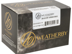 Weatherby BRASS280ACT50 Unprimed Cases  280ACKLEY Rifle Brass 50/Box