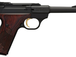 Browning 051519490 Buck Mark Challenge 22 LR 10+1 5.50" Polished Flats Steel Barrel, Matte Black Serrated Slide & Aluminum Frame, Engraved Rosewood Grip