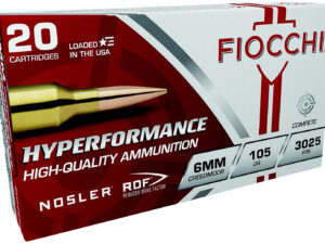 Fiocchi 6CMRD Hyperformance Match 6mmCreedmoor 105gr Nosler Reduced Drag Factor 20 Per Box/10 Case