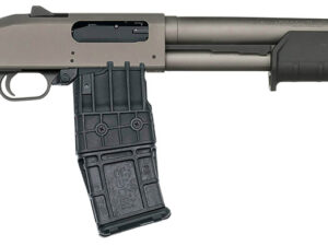 Mossberg 50221 590M  12 Gauge 10+1 18.50" Tungsten Gray Cerakote Barrel & Steel Drilled & Tapped Receiver, Magpul SGA Black Synthetic Stock