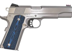 Colt Mfg O1073CCP Competition  38 Super 9+1 5" National Match Barrel, Stainless Steel Serrated Slide, Stainless Steel Frame w/Beavertail, Competition Blue G10 Grip