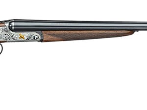 F.A.I.R. FRISSL2028 Iside Select 20 Gauge Break Open 2rd 28" Black Side By Side Barrel, Polished Silver w/Gold Inlay Receiver, English Style Oiled Walnut Stock, Technichoke XP50 Choke System