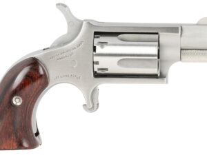 North American Arms 22LRGBG Mini-Revolver  Sports South Exclusive 2 LR 5 Shot 1.13" Stainless Steel Barrel, Frame & Cylinder, Wood Boot Grip, Exposed Hammer