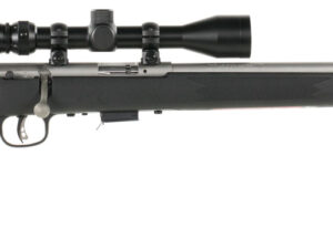Savage Arms 95200 93 FVSS XP Full Size 22 WMR 5+1 21" Matte Stainless Heavy Barrel, Matte Drilled & Tapped Stainless Steel Receiver, Matte Black Fixed Synthetic Stock, 3-9x40mm Duplex, Right Hand