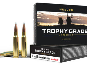 Nosler 60022 Trophy Grade  6.5x55Swedish 140gr Nosler AccuBond 20 Per Box/10 Case
