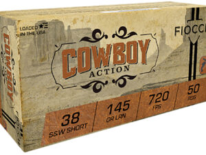 Fiocchi 38SWSHL Cowboy Action  38S&WShort 145gr Lead Round Nose 50 Per Box/20 Case