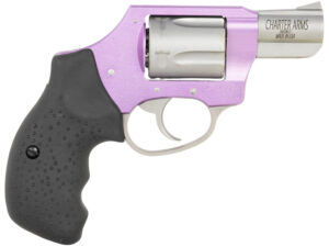 Charter Arms 53841 Undercover Lite Lavender Lady Small 38 Special 5rd 2" Stainless Steel Barrel & Cylinder, Lavender Aluminum Frame, Black Finger Grooved Rubber Grip, Concealed Hammer