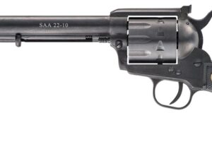 Chiappa Firearms CF340170 SAA 1873  Medium Frame 22 LR 10 Shot, 7.50" Blued Steel Barrel, Blued Steel Frame, Blued Cylinder, Black Plastic Grip, Exposed Hammer
