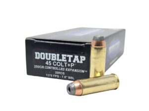Double Tap Controlled Expansion Handgun Ammunition .45 Colt(+P) 250gr SJHP 1375 fps 20/ct