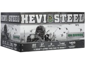 HEVI-Shot HEVI-Steel Shotshells 20ga 3" 7/8oz 1400 fps #2 100/ct
