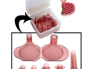 MTM Universal Powder Funnel Kit 17 to 500 S&W Clear Red