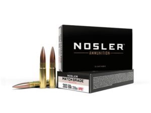 Nosler Match Grade Suppressor Ready Subsonic Rifle Ammunition 300 Blackout 220gr 1020 fps 20/ct